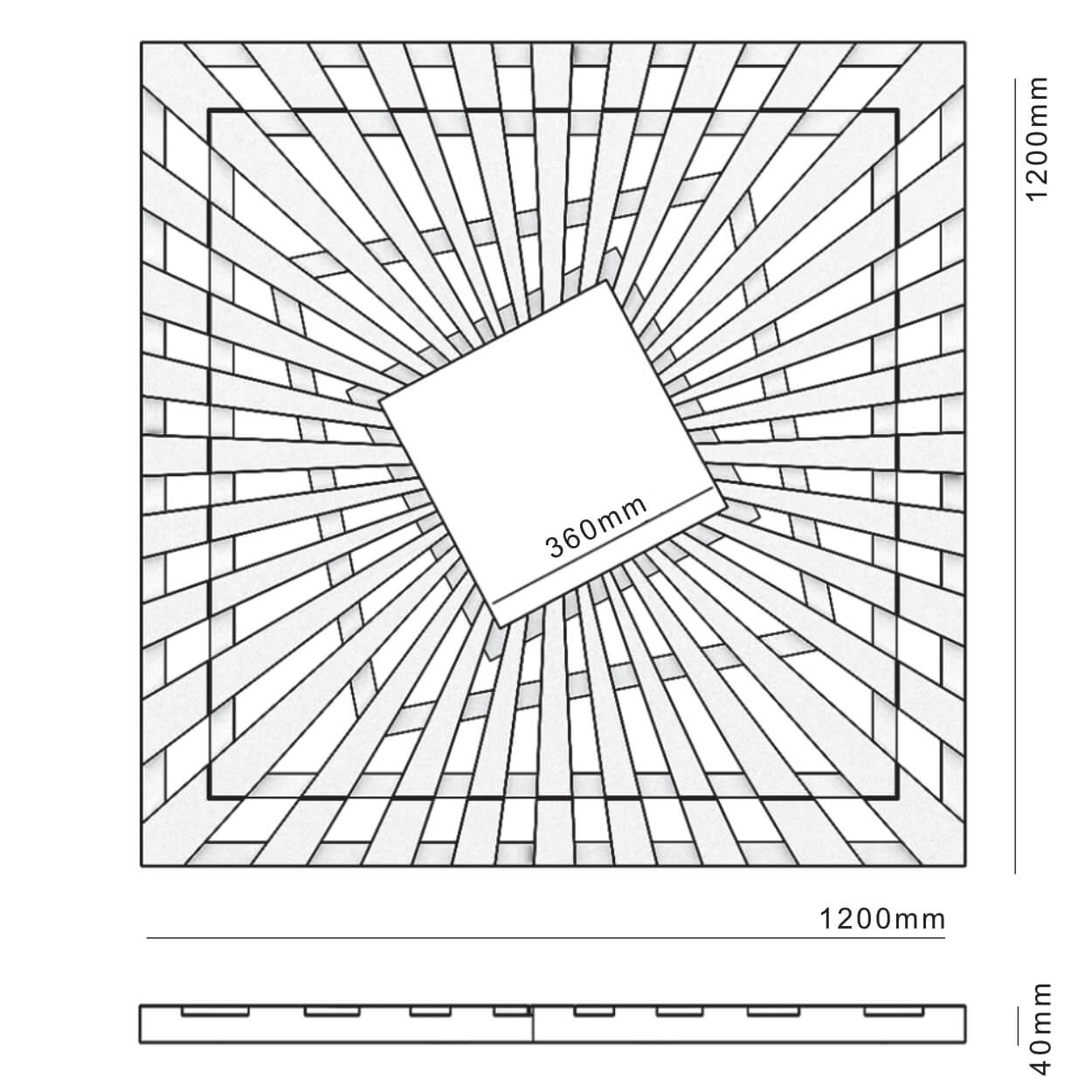 Приствольная решетка для дерева ZKING ATMOSPHERE 1.2х1.2м Черная в Наро-Фоминске фото
