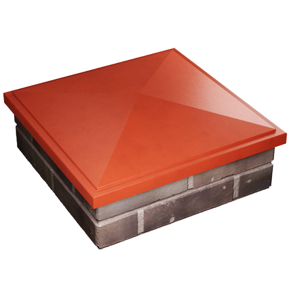 Колпак Zking БонаМоно Красный на столб 2х2 кирпича (515х515, 530х530мм) в Наро-Фоминске фото