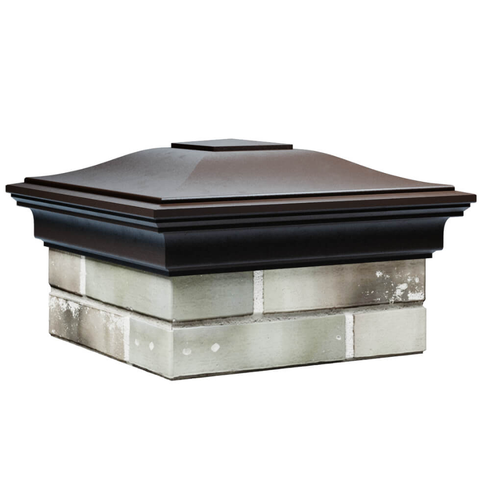 Колпак Zking Монблан Коричневый на столб 1.5х1.5 кирпича (385х385мм) в Наро-Фоминске фото