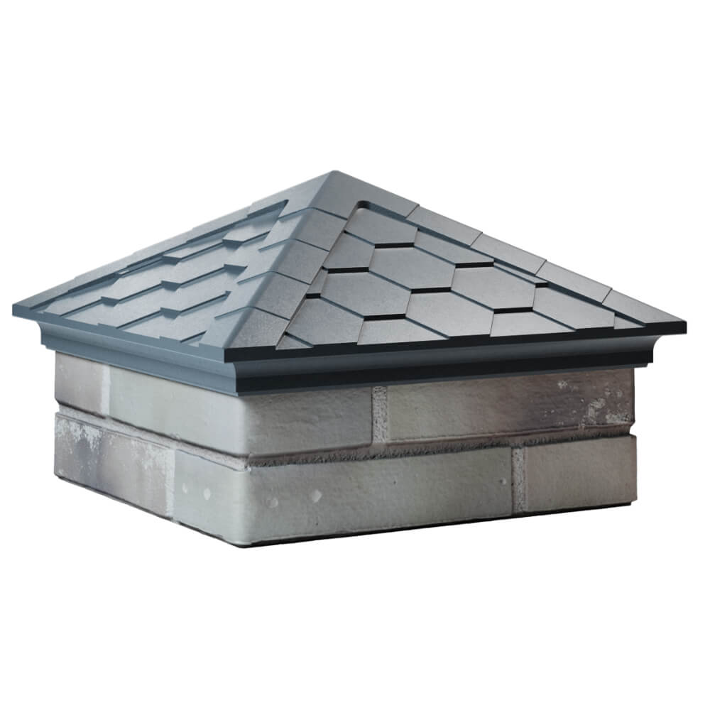 Колпак Zking Эверест Серый на столб 1.5х1.5 кирпича (390х390мм) в Наро-Фоминске фото