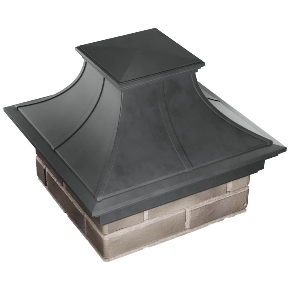 Колпак Zking Монблан Премиум Серый на столб 1.5х1.5 кирпича (385х385мм) в Наро-Фоминске фото