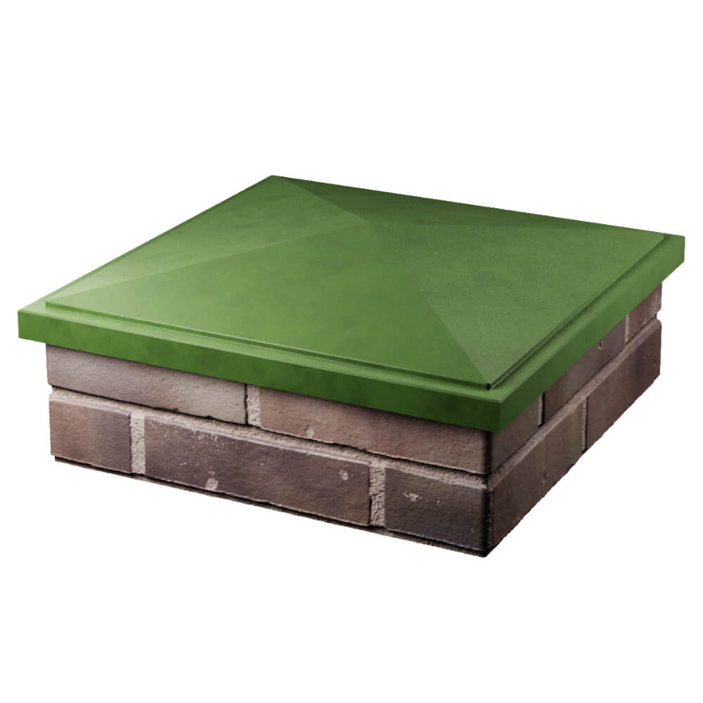 Колпак Zking БонаМоно Зеленый на столб 2х2 кирпича (515х515, 530х530мм) в Наро-Фоминске фото