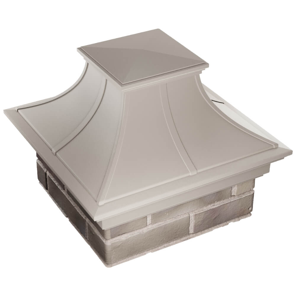 Колпак Zking Монблан Премиум Бежевый на столб 1.5х1.5 кирпича (385х385мм) в Наро-Фоминске фото